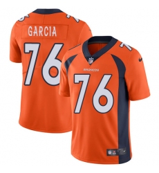 Youth Nike Denver Broncos #76 Max Garcia Orange Team Color Vapor Untouchable Limited Player NFL Jersey
