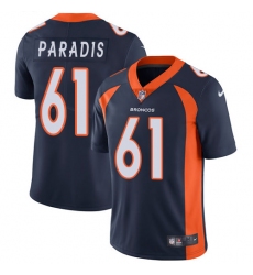 Men's Nike Denver Broncos #61 Matt Paradis Navy Blue Alternate Vapor Untouchable Limited Player NFL Jersey