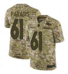 Youth Nike Denver Broncos #61 Matt Paradis Limited Camo 2018 Salute to Service NFL Jersey