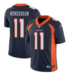 Men's Nike Denver Broncos #11 Carlos Henderson Navy Blue Alternate Vapor Untouchable Limited Player NFL Jersey