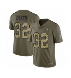Men's Arizona Cardinals #32 Budda Baker Limited Olive Camo 2017 Salute to Service Football Jersey