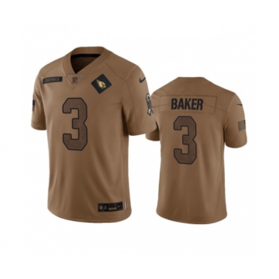 Men's Nike Arizona Cardinals #3 Budda Baker 2023 Brown Salute To Service Limited Football Stitched Jersey Men's Nike Arizona Cardinals #3 Budda Baker 2023 Brown Salute To Service Limited Football Stitched Jersey