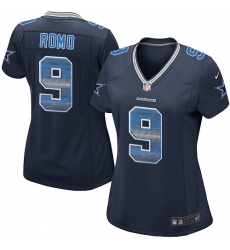 Women's Nike Dallas Cowboys #9 Tony Romo Limited Navy Blue Strobe NFL Jersey