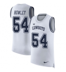 Men's Nike Dallas Cowboys #54 Chuck Howley Limited White Rush Player Name & Number Tank Top NFL Jersey