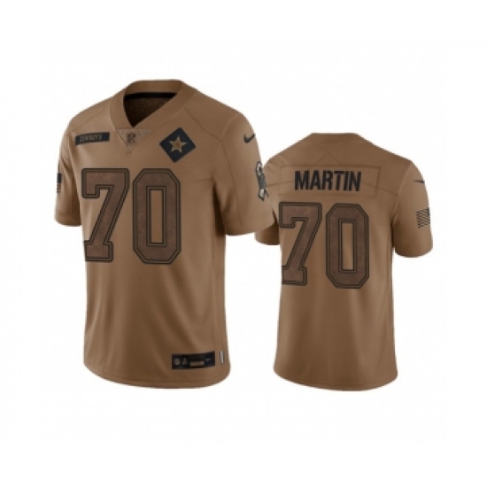 Men's Nike Dallas Cowboys #70 Zack Martin 2023 Brown Salute To Service Limited Football Stitched Jersey Men's Nike Dallas Cowboys #70 Zack Martin 2023 Brown Salute To Service Limited Football Stitched Jersey