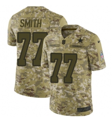 Men's Nike Dallas Cowboys #77 Tyron Smith Limited Camo 2018 Salute to Service NFL Jersey