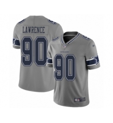 Men's Dallas Cowboys #90 DeMarcus Lawrence Limited Gray Inverted Legend Football Jersey