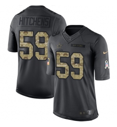 Youth Nike Dallas Cowboys #59 Anthony Hitchens Limited Black 2016 Salute to Service NFL Jersey