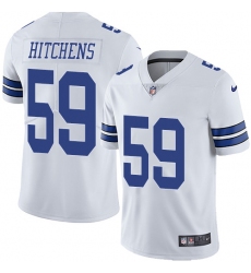 Youth Nike Dallas Cowboys #59 Anthony Hitchens White Vapor Untouchable Limited Player NFL Jersey