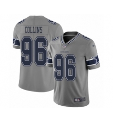 Men's Dallas Cowboys #96 Maliek Collins Limited Gray Inverted Legend Football Jersey