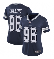 Women's Nike Dallas Cowboys #96 Maliek Collins Navy Blue Team Color Vapor Untouchable Limited Player NFL Jersey