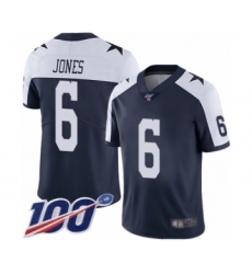 Men's Dallas Cowboys #6 Chris Jones Navy Blue Throwback Alternate Vapor Untouchable Limited Player 100th Season Football Jersey