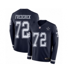 Youth Nike Dallas Cowboys #72 Travis Frederick Limited Navy Blue Therma Long Sleeve NFL Jersey