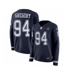 Women's Nike Dallas Cowboys #94 Randy Gregory Limited Navy Blue Therma Long Sleeve NFL Jersey