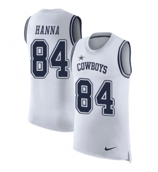 Men's Nike Dallas Cowboys #84 James Hanna Limited White Rush Player Name & Number Tank Top NFL Jersey