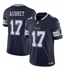 Men's Dallas Cowboys #17 Brandon Aubrey Navy 2025 F.U.S.E Vapor Untouchable Limited Football Stitched Jersey
