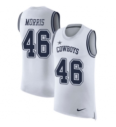 Men's Nike Dallas Cowboys #46 Alfred Morris Limited White Rush Player Name & Number Tank Top NFL Jersey