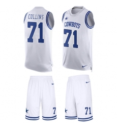 Men's Nike Dallas Cowboys #71 La'el Collins Limited White Tank Top Suit NFL Jersey