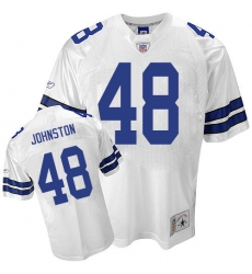 Reebok Dallas Cowboys #48 Daryl Johnston Premier EQT White Legend Throwback NFL Jersey