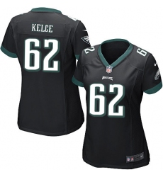 Women's Nike Philadelphia Eagles #62 Jason Kelce Game Black Alternate NFL Jersey