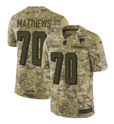Men's Nike Atlanta Falcons #70 Jake Matthews Limited Camo 2018 Salute to Service NFL Jersey