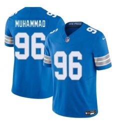 Men's Detroit Lions #96 Al-Quadin Muhammad Blue 2025 F.U.S.E. Vapor Limited Football Stitched Jersey