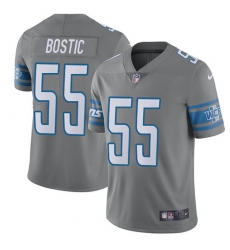 Men's Nike Detroit Lions #55 Jon Bostic Limited Steel Rush NFL Jersey