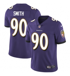 Youth Nike Baltimore Ravens #90 Za'Darius Smith Purple Team Color Vapor Untouchable Limited Player NFL Jersey