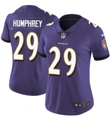 Women's Nike Baltimore Ravens #29 Marlon Humphrey Purple Team Color Vapor Untouchable Limited Player NFL Jersey