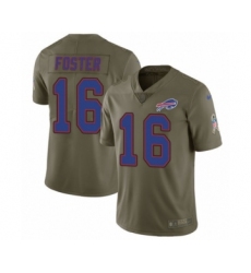 Men's Nike Buffalo Bills #16 Robert Foster Limited Olive 2017 Salute to Service NFL Jersey