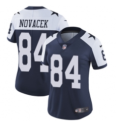 Women's Nike Dallas Cowboys #84 Jay Novacek Navy Blue Throwback Alternate Vapor Untouchable Limited Player NFL Jersey