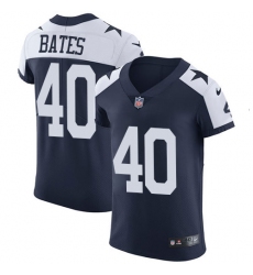 Men's Nike Dallas Cowboys #40 Bill Bates Navy Blue Throwback Alternate Vapor Untouchable Elite Player NFL Jersey