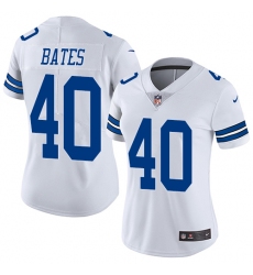 Women's Nike Dallas Cowboys #40 Bill Bates White Vapor Untouchable Limited Player NFL Jersey