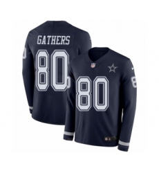 Men's Nike Dallas Cowboys #80 Rico Gathers Limited Navy Blue Therma Long Sleeve NFL Jersey