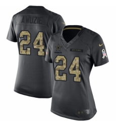 Women's Nike Dallas Cowboys #24 Chidobe Awuzie Limited Black 2016 Salute to Service NFL Jersey