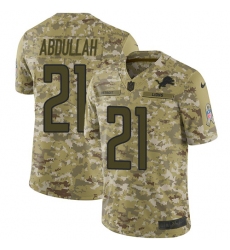 Men's Nike Detroit Lions #21 Ameer Abdullah Limited Camo 2018 Salute to Service NFL Jersey