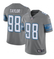 Youth Nike Detroit Lions #98 Devin Taylor Limited Steel Rush NFL Jersey