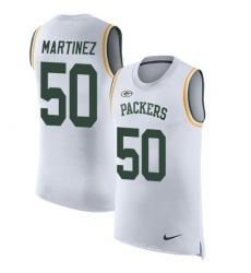 Men's Nike Green Bay Packers #50 Blake Martinez Limited White Rush Player Name & Number Tank Top NFL Jersey