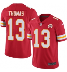 Men's Nike Kansas City Chiefs #13 De'Anthony Thomas Red Team Color Vapor Untouchable Limited Player NFL Jersey