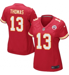 Women's Nike Kansas City Chiefs #13 De'Anthony Thomas Game Red Team Color NFL Jersey