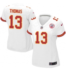 Women's Nike Kansas City Chiefs #13 De'Anthony Thomas Game White NFL Jersey