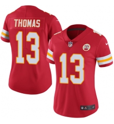 Women's Nike Kansas City Chiefs #13 De'Anthony Thomas Red Team Color Vapor Untouchable Limited Player NFL Jersey