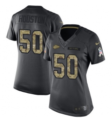Women's Nike Kansas City Chiefs #50 Justin Houston Limited Black 2016 Salute to Service NFL Jersey