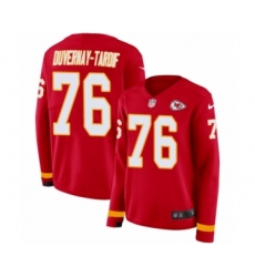 Women's Nike Kansas City Chiefs #76 Laurent Duvernay-Tardif Limited Red Therma Long Sleeve NFL Jersey