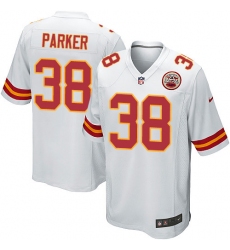 Men's Nike Kansas City Chiefs #38 Ron Parker Game White NFL Jersey