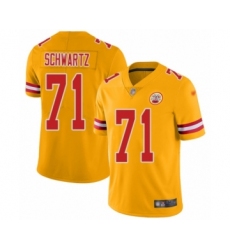 Youth Kansas City Chiefs #71 Mitchell Schwartz Limited Gold Inverted Legend Football Jersey