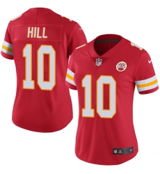 Women's Nike Kansas City Chiefs #10 Tyreek Hill Red Team Color Vapor Untouchable Limited Player NFL Jersey